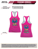 Load image into Gallery viewer, Fishhawk Cornhole Neon Pink Racerback