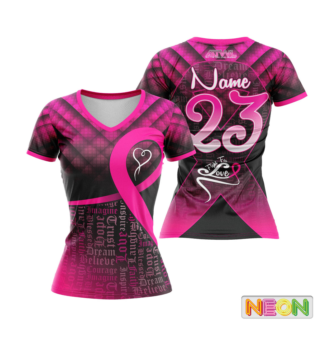 Fight For Love Cancer Awareness Womens Full Dye Jersey