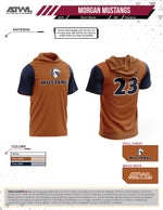 Load image into Gallery viewer, Morgan Mustangs Texas Orange Lightweight Short Sleeve Full Dye with Hood