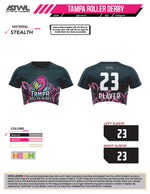 Load image into Gallery viewer, Tampa Bay Roller Derby Women's Crew Cut Crop Top Jersey