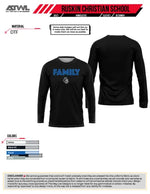 Load image into Gallery viewer, Ruskin Christian Family DTF Men's Polyester Long Sleeve Parent Shirt