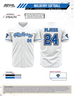 Load image into Gallery viewer, Mulberry Softball Mens Full Button All Star Replica Jersey