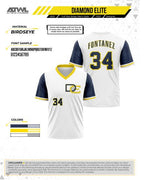 Load image into Gallery viewer, Diamond Elite White V-neck Game Jersey