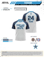Load image into Gallery viewer, Fishhawk White/Navy All Stars Mens Full dye Replica Jersey