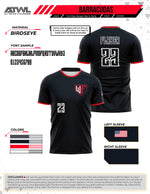 Load image into Gallery viewer, Barracudas Black Crew Neck Jersey