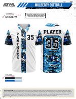 Load image into Gallery viewer, Mulberry Softball Mens Camo Full Button All Star Replica Jersey