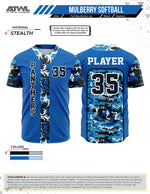 Load image into Gallery viewer, Mulberry Softball Mens Camo Full Button All Star Replica Jersey