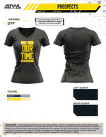 Load image into Gallery viewer, Prospects OUR TIME Womens V-neck Polyester Parent Shirt