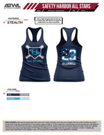 Load image into Gallery viewer, Safety Harbor All Stars Womens Full dye Racerback- Navy