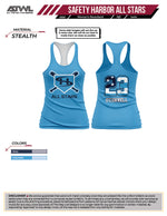 Load image into Gallery viewer, Safety Harbor All Stars Womens Full dye Racerback- Columbia