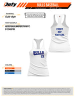 Load image into Gallery viewer, Bulls Baseball Sub Dye Womens Racerback