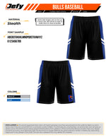 Load image into Gallery viewer, Bulls Baseball Black Full Dye Shorts