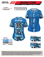 Load image into Gallery viewer, Mulberry Softball Womens Camo Full Button All Star Replica Jersey