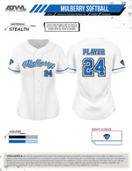 Load image into Gallery viewer, Mulberry Softball Womens Full Button All Star Replica Jersey