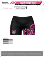 Load image into Gallery viewer, Tampa Roller Jr Derby womens cut compression Full Dye Shorts