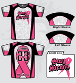 Load image into Gallery viewer, Stay Strong Mens Full Dye Jersey Cancer Awareness