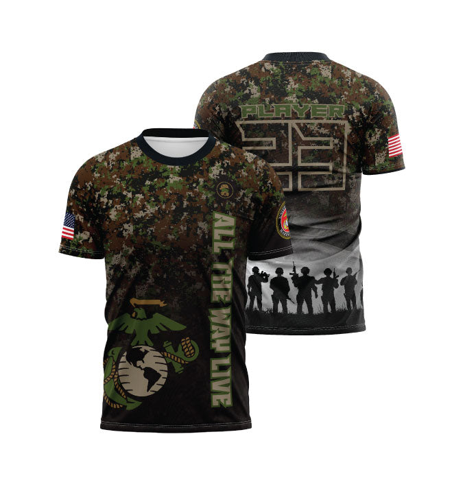 Armed Forces (Marines) Mens Full Dye Jersey 5XL
