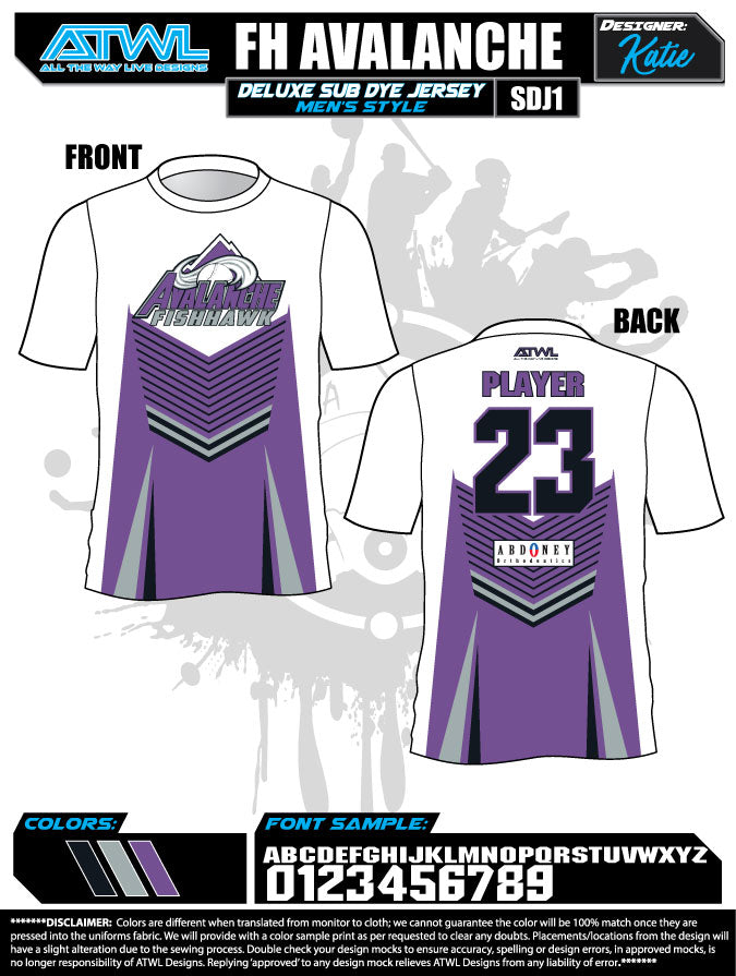 Fishhawk Fall League Men's Sub Dye Jerseys