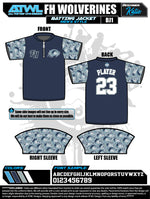 Load image into Gallery viewer, Wolverines Navy Batting Jacket