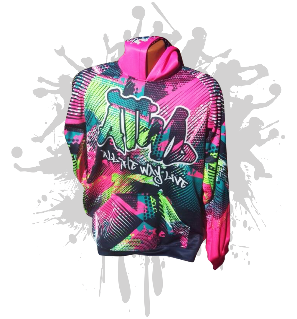 Complex Hoody Unisex PINK/NEON GREEN