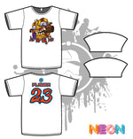 Load image into Gallery viewer, Crazy Ballz Mens White Sub Dye Jersey Crush