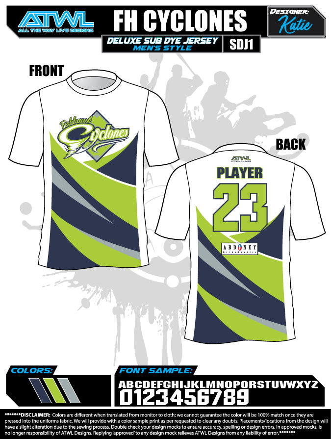 Fishhawk Fall League Men's Sub Dye Jerseys