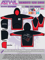 Load image into Gallery viewer, Bandits 12U Full Dye Hoodie