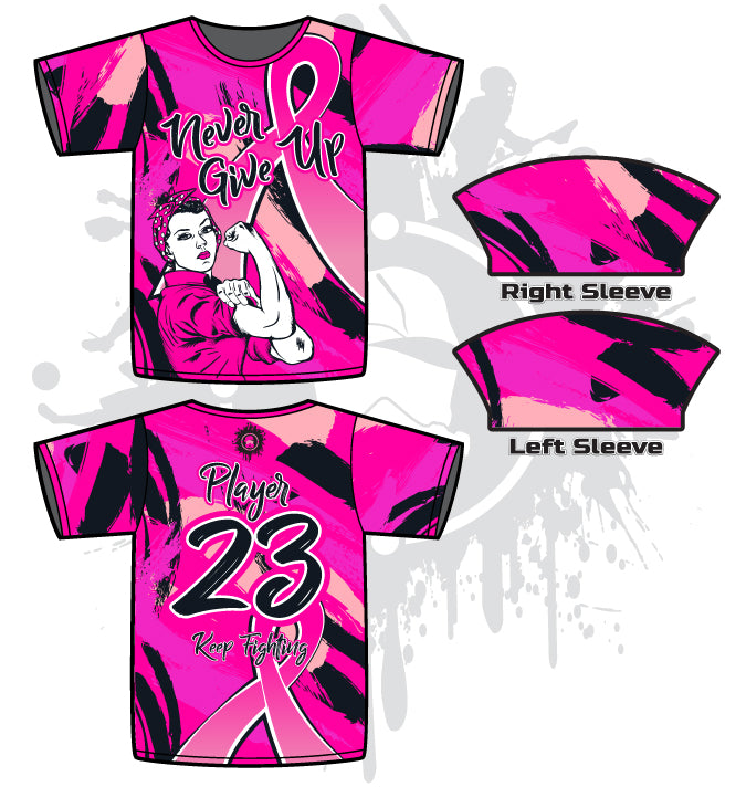 NAHL Corpus Christi Ice Rays Pink Jersey Breast Cancer Awareness Size XL #12