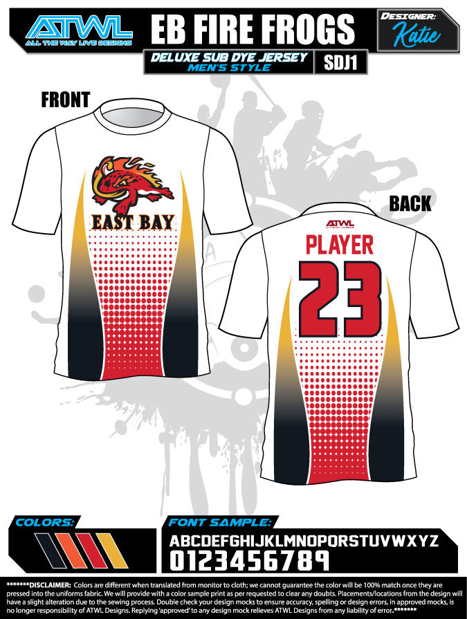 East Bay Fall League Men's Sub Dye Jerseys