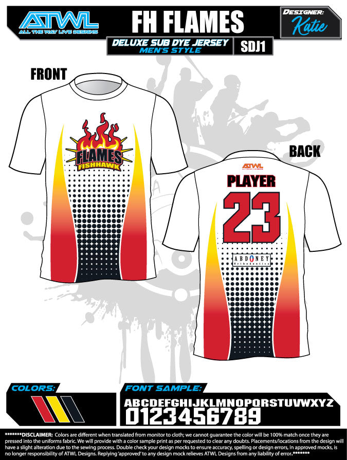 Fishhawk Fall League Men's Sub Dye Jerseys