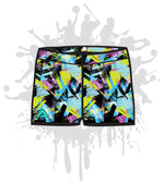 Load image into Gallery viewer, Geometric Grunge Women's Compression Shorts