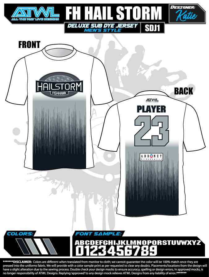 Fishhawk Fall League Men's Sub Dye Jerseys