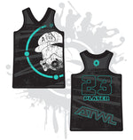 Load image into Gallery viewer, Distressed Women's Racerback Full Dye Jersey