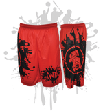 Load image into Gallery viewer, Splatter Splash Mens Full Dye Shorts Red/Black
