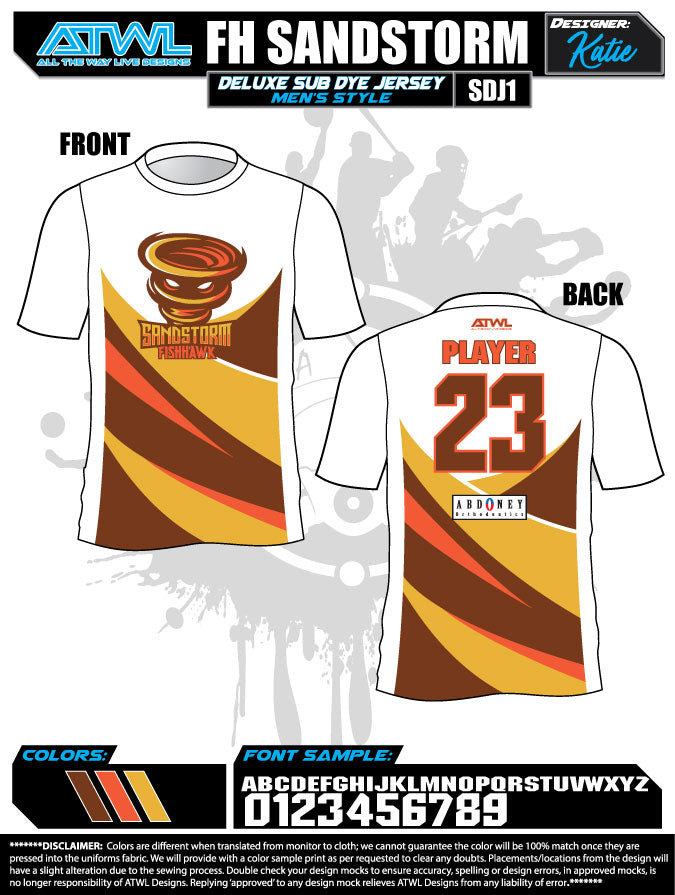 Fishhawk Fall League Men's Sub Dye Jerseys