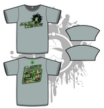Load image into Gallery viewer, Splash Mask Mens Grey Sub Dye Jersey Camo/Neon Green
