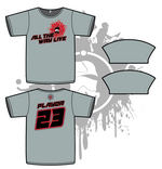 Load image into Gallery viewer, Splash Mask Mens Grey Sub Dye Jersey Black/Red