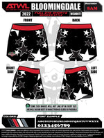 Load image into Gallery viewer, 2022 Bloomingdale All stars full dye  Black womens shorts