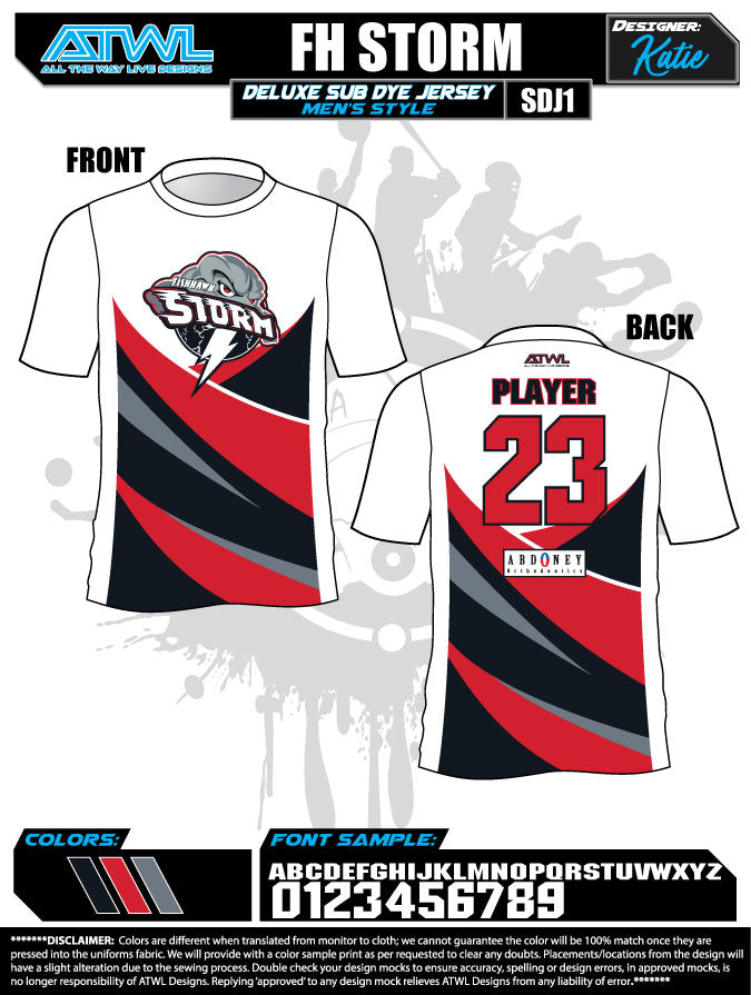 Fishhawk Fall League Men's Sub Dye Jerseys