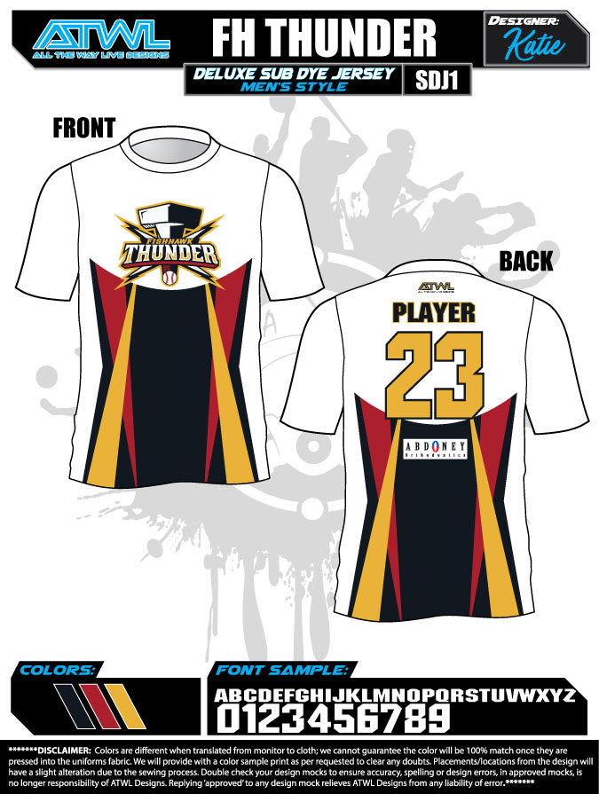 Fishhawk Fall League Men's Sub Dye Jerseys