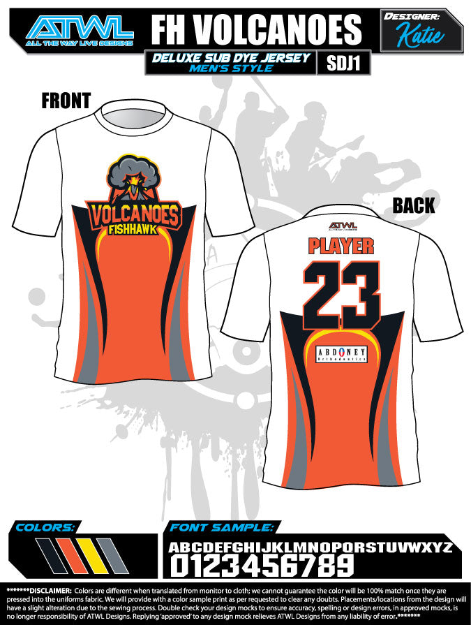 Fishhawk Fall League Men's Sub Dye Jerseys
