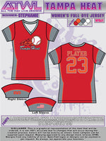 Load image into Gallery viewer, Tampa Heat Womens Full dye Jersey