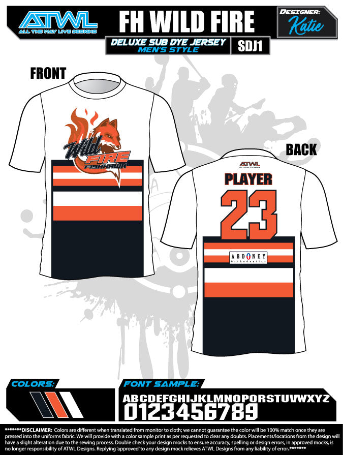 Fishhawk Fall League Men's Sub Dye Jerseys