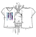 Load image into Gallery viewer, Geometric Camo Pattern Purple Womens sub dye jersey