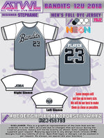 Load image into Gallery viewer, Bandits 12U Full Dye Jersey (Fall 2018)