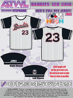 Load image into Gallery viewer, Bandits 12U Full Dye Jersey (Fall 2018)