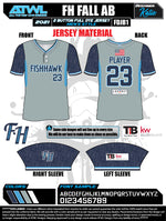 Load image into Gallery viewer, Fishhawk Advanced Baseball 2021 2-Button Men's Jersey