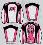 Load image into Gallery viewer, Stay Strong Mens Full Dye Jersey Long Sleeve Cancer Awareness