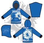 Load image into Gallery viewer, Retro Splash Unisex Hoody Royal/White