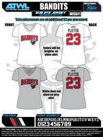 Load image into Gallery viewer, Bandits 8U Women's Sub Dye Jerseys